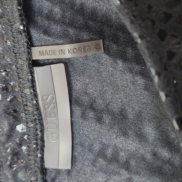 Vintage Guess black animal python print boot cut legging pants Size M - Picture 6 of 6